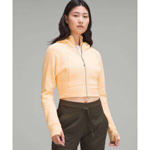 Lululemon Scuba Full-Zip Cropped Hoodie Summer Glow Orange Size 8